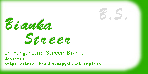 bianka streer business card